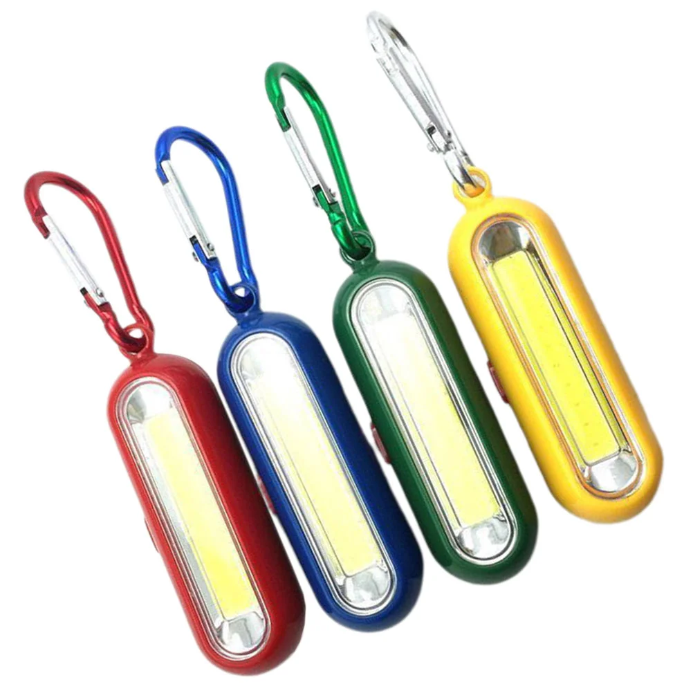 

4 Pcs Multifunctional Flashlight Mini Keychain Outdoor Night Emergency Small Plastic Camping Flashlights