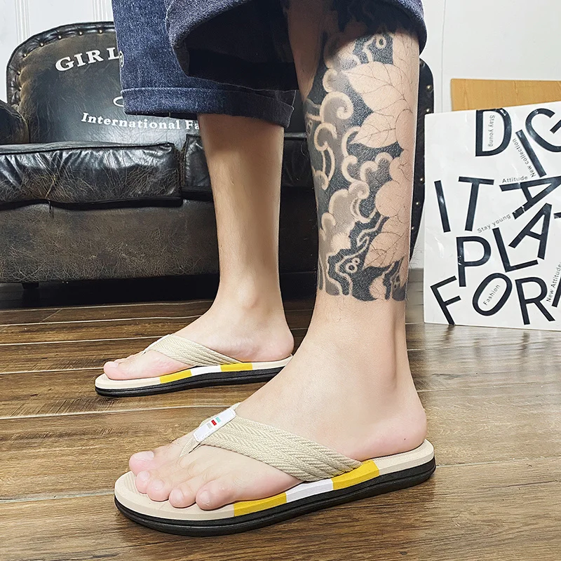 Herren-Flip-Flops, bequeme, rutschfeste Sommer-Hausschuhe, Slipper für drinnen und draußen, weiche Schaumstoff-Schieber_voghion.com