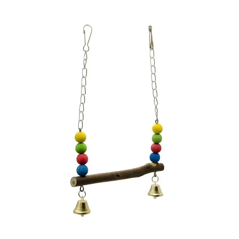 Bird Swing, Parrot Cage Toys, Swing Hanging for Play for Macaw Wooden Bridge Ladder Small Sized Birds Cage Decor