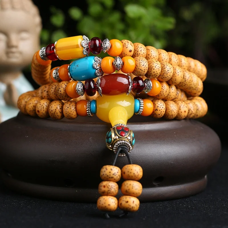 

[Fake One Compensation Ten] Genuine Goods Xingyue Bodhi Hainan Old Seeds 108 Beads Men and Women Bracelet Necklace