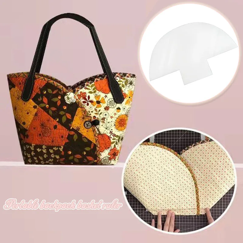 Transparent Acrylic Handbag Sewing Template Multifunctional DIY Shopping Basket Homemade Ruler Easy Operation For sewing template