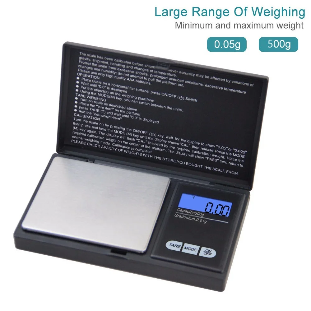 High-Precision Digital Kitchen and Jewelry Scale with LCD Display