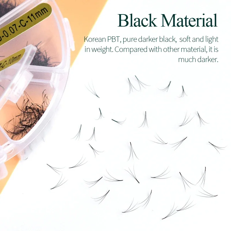500 Fans Mix length Thin Pointy Base Premade Fans 3D/14D Volume Lash Narrow Stem Cluster Loose Fans Make Up Eyelash Extension