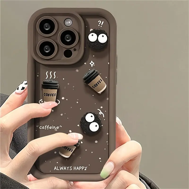 Cute DIY 3D Coffee Phone Case Cover