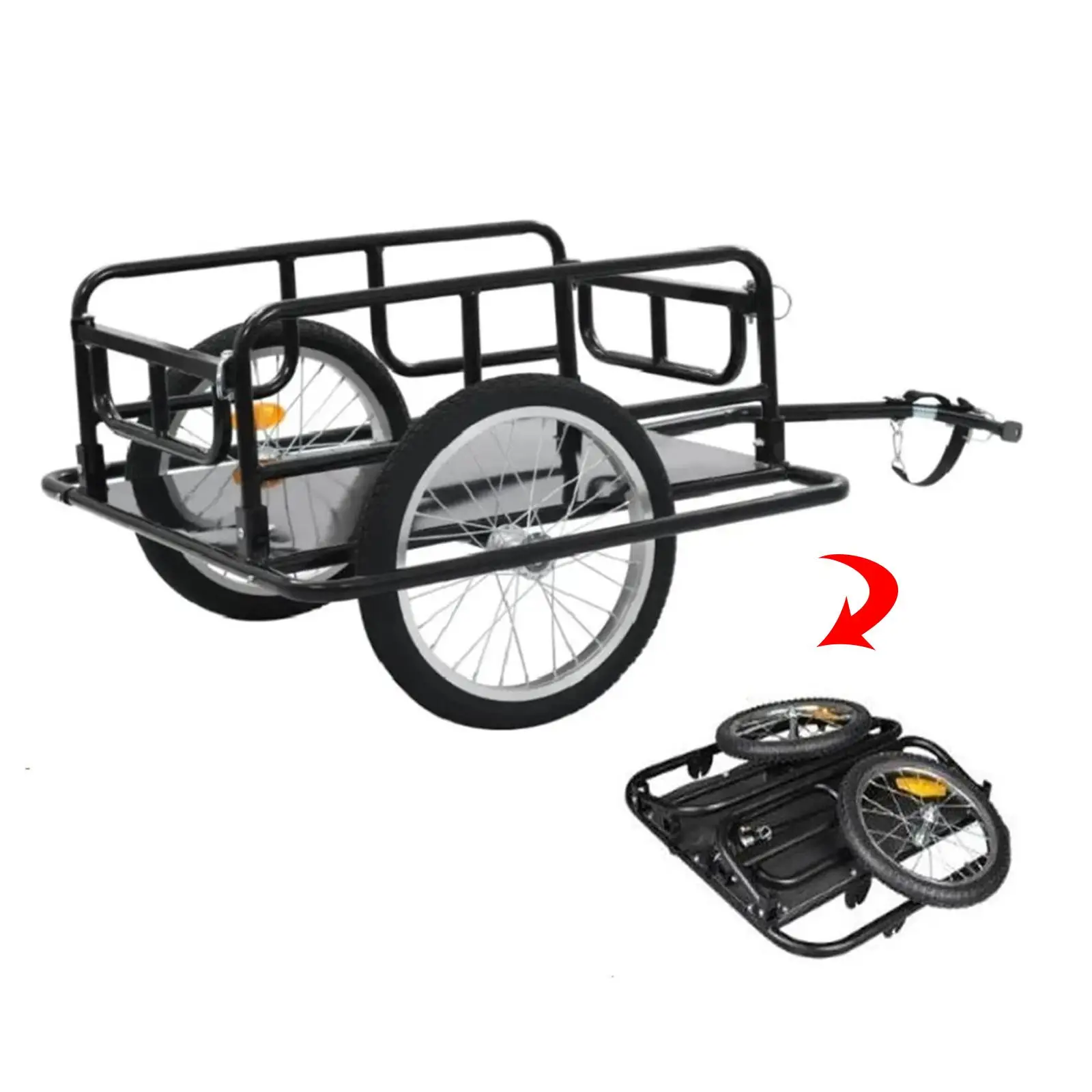 Bike Cargo Trailer Outdoor Wagon Carrier Utility Accessory Easily Install Heavy