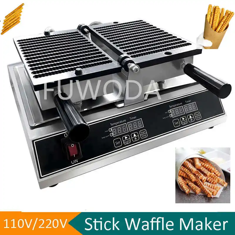 13 Pcs Sticks Waffle Maker Machine Display Digitale Controllo Della Temperatura French Fry Stick Machine Antiaderente Pasticceria Waffle Machine