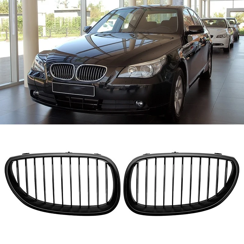 

Car Front Kidney Grille Racing Grill Single Slat Grille For BMW 5-Series E60 E61 M5 520I 535I 550I 2004-2009 Gloss Black Grilles