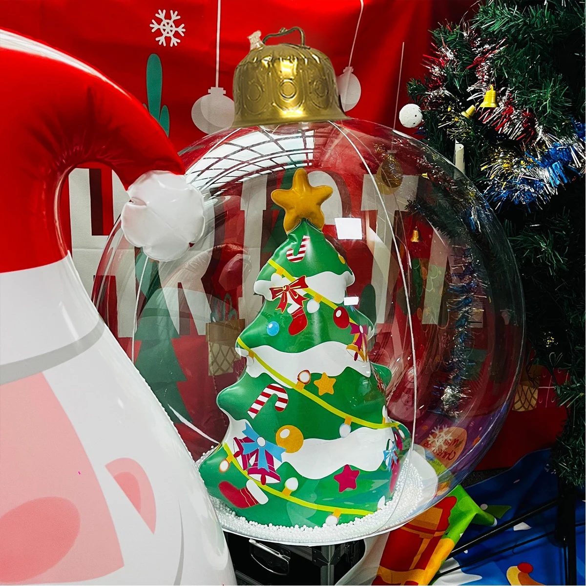Grand Adornos De Baile De Navidad Para Al Aire Libre: 45 Cm Bola De Navidad Inflable PVC Decoración Gigante Juguete Al Aire Libre Ristente A La Intemperie Del Clima De 24,95 € | DHgate