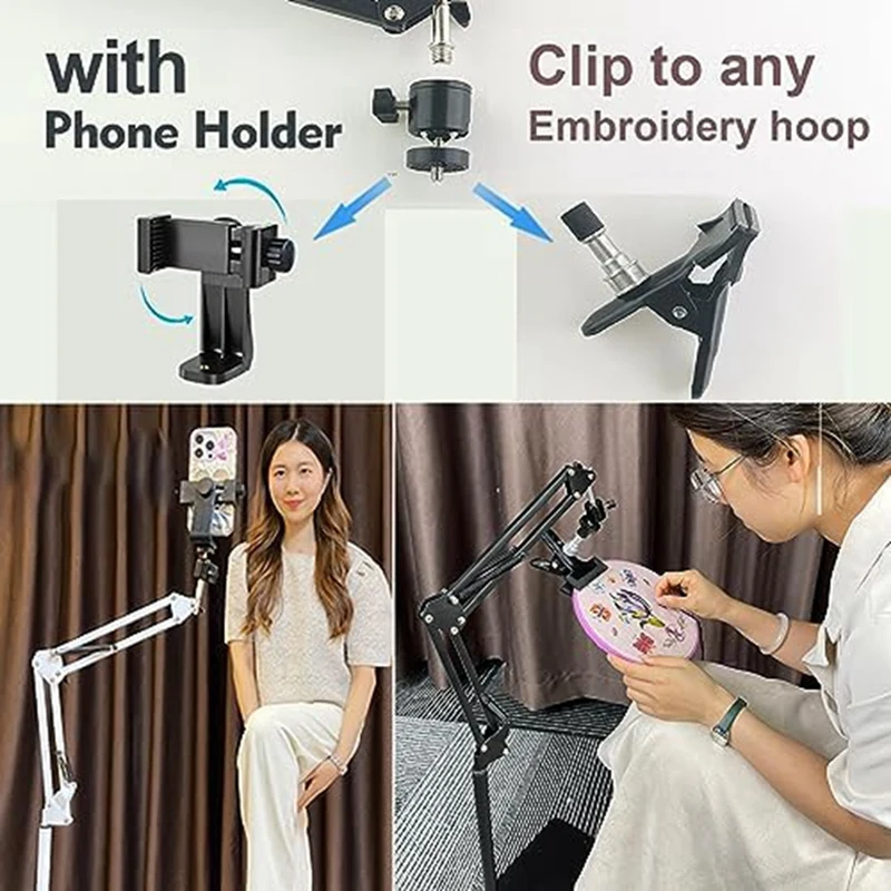 Embroidery Hoop Holder Lap Stand Crossstitch Holder Stand Metal For Embroidery Hoops