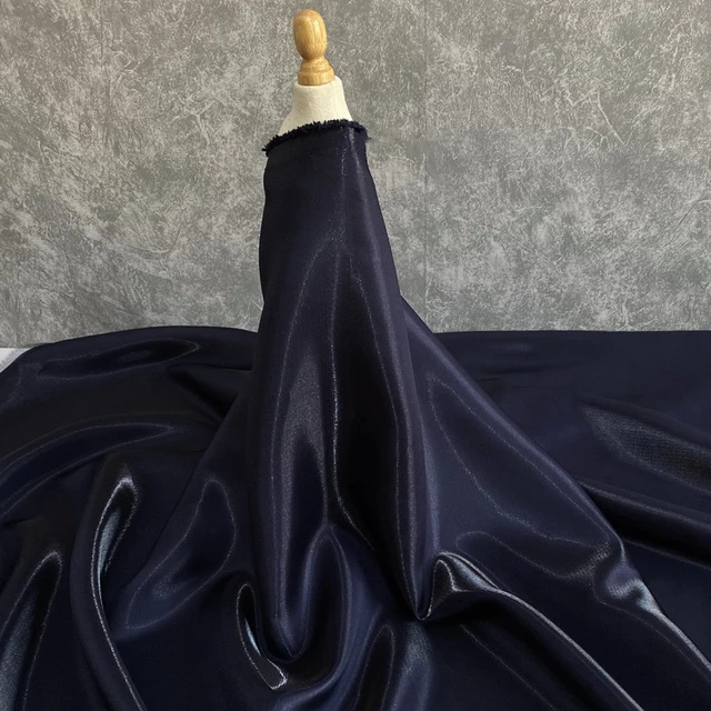 Black Taffeta Raindrop Sequin Wedding Fabric by the Yard