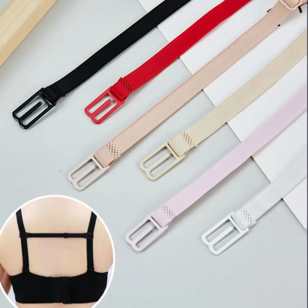 

Invisible Back Hasp Double-Shoulder Pure Color Women Bra Strap Invisible Bra Strap Bra Extender Anti-slip Buckle Belt