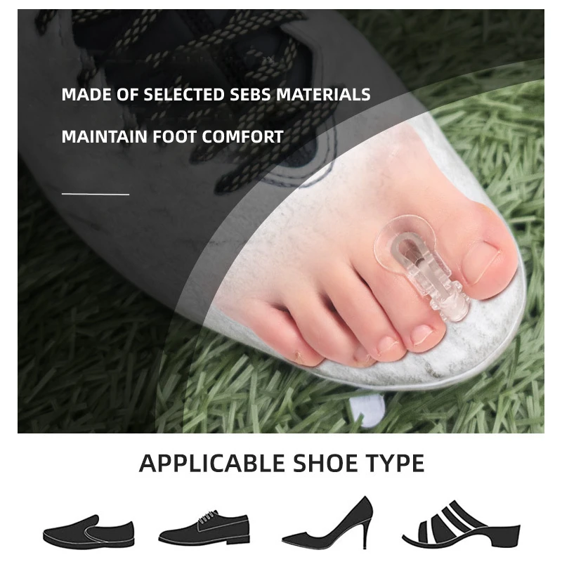

10Pcs=5Pairs Toe Silicone Bunion Orthopedic Separators Fingers Correction Foot Care Tool Gel Splitter Straightener Clip Pads