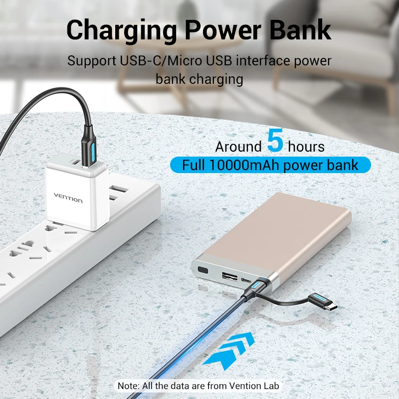 Vention 2-in-1 USB Type C & Micro USB Fast Charging Cable
