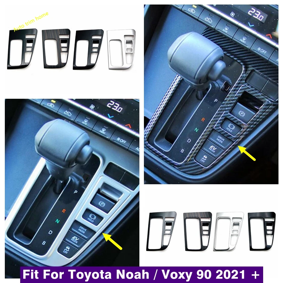 

Accessories Center Control Console Gear Shift Panel Cover Trim For Toyota Noah / Voxy 90 RHD 2021-2023 Carbon Fiber / Wood Grain