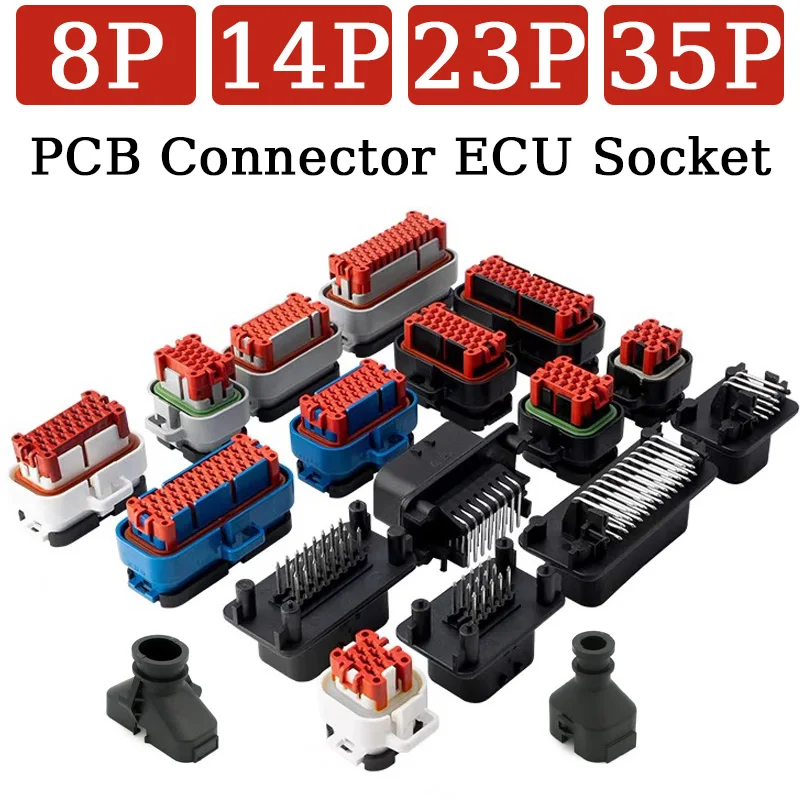 

8/14/23/35PIN Way PCB Connector Sealed ASSY Waterproof Socket For Ecu Board End Wiring Plug 770680 776273-1 776164 776228 776262