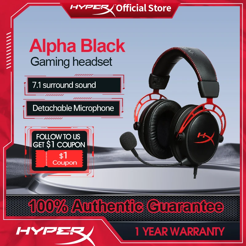 

100% Original HyperX Cloud Alpha Gaming Headset Wire And Wireless E-sports With a Microphone Headphone For PC PS5 Laptop