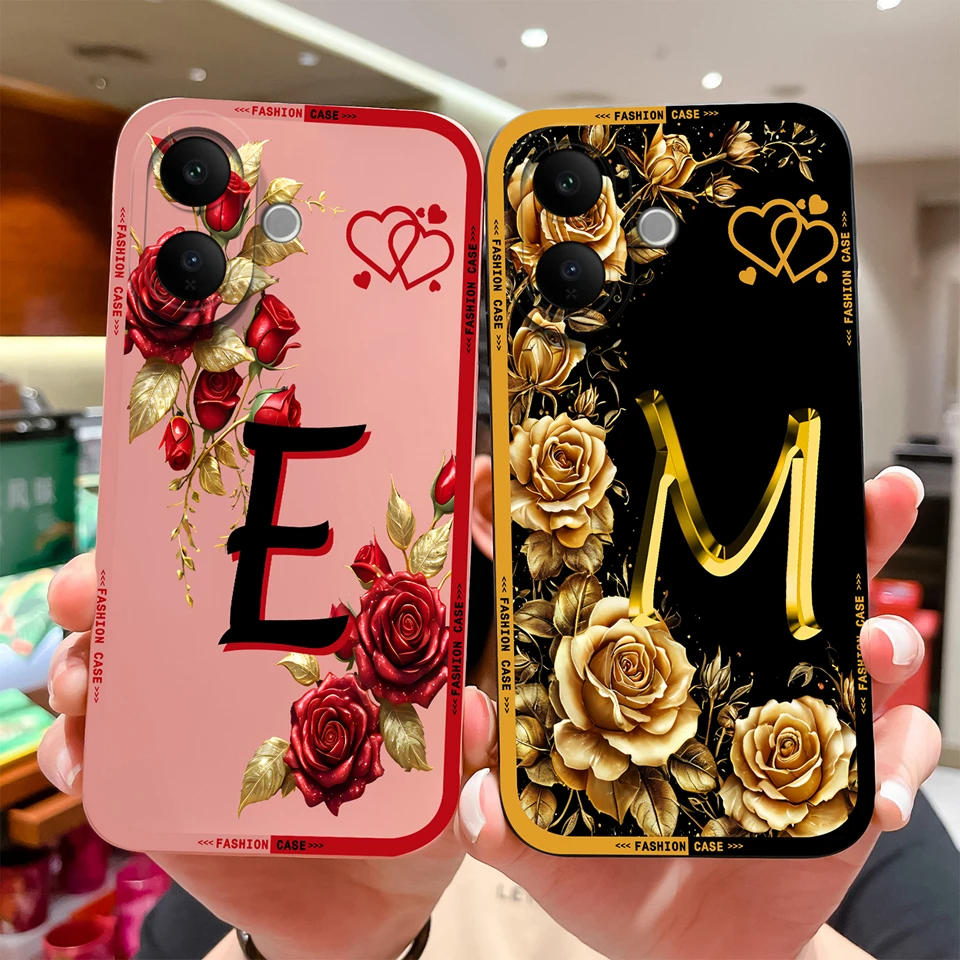 Elegant Flower Letter Design Phone Case - Beautiful Simplicity Collection