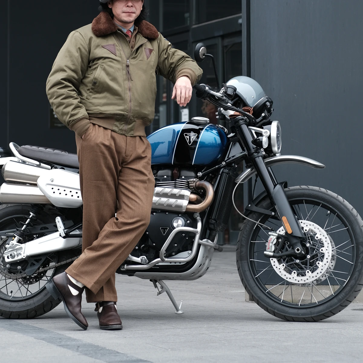 Bronson Type B-15A Bomber Jacket Winter Mens Wool Lined Short