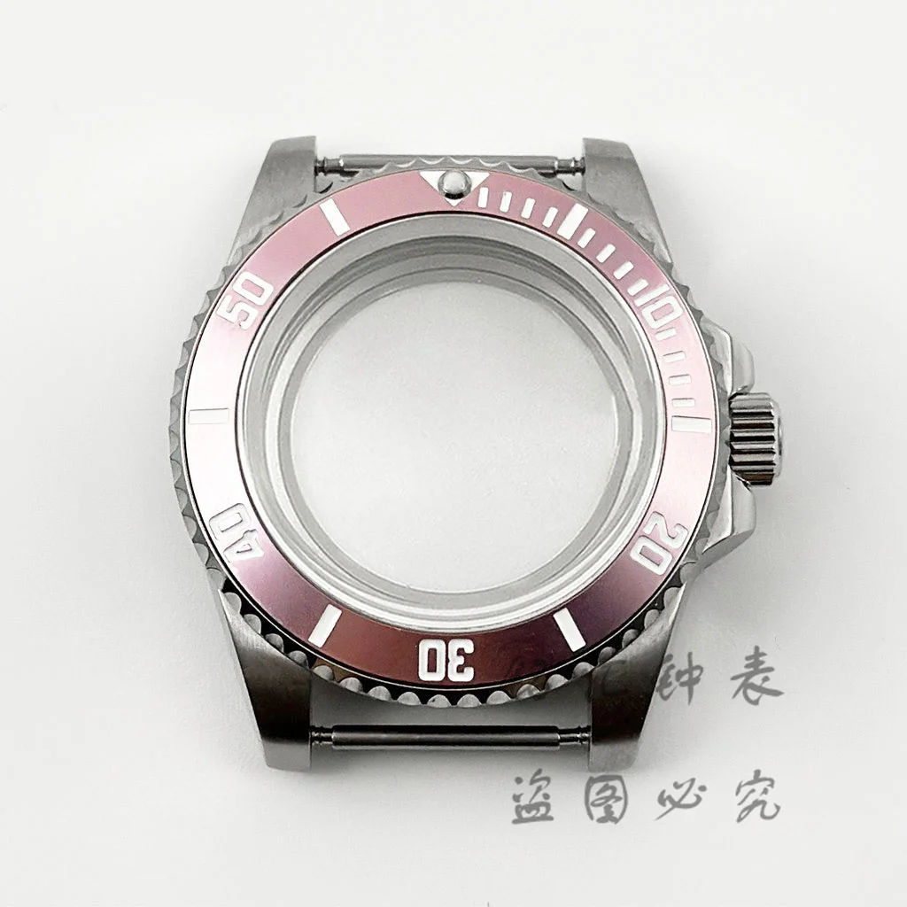 High-Quality 40MM GMT Watch Case with Aluminum Bezel, Stainless Steel Finish