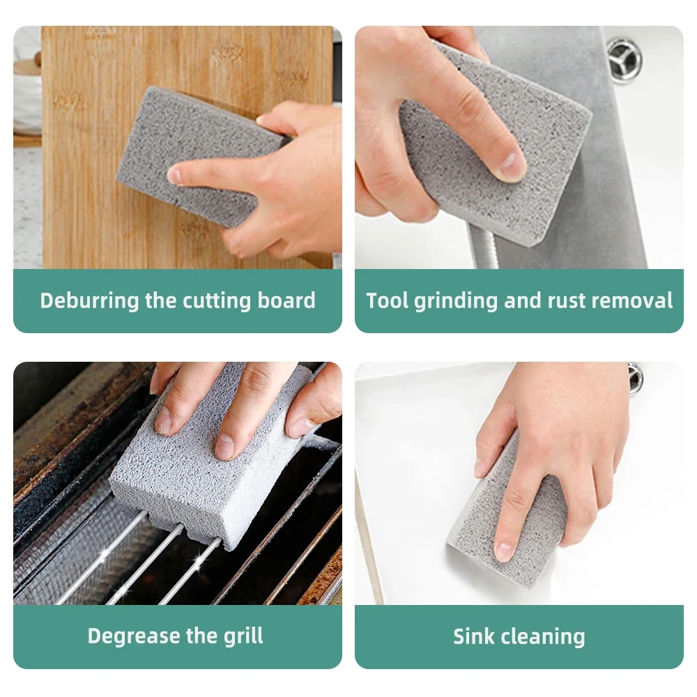BBQ Grill Cleaning Brush Brick Block Barbecue Cleaning Stone Pumice Brick for Barbecue Rack Outdoor Kitchen BBQ Tools