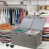 Storage Box Collapsible Linen Fabric Clothing Basket Bins Toy Box Organizer Storage Box Organizer Storage Organizer 4