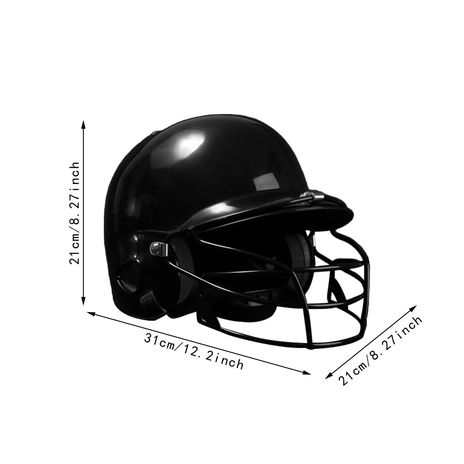 Baseball Batting Helmet with Facemask Sports Softball Helmet Protective Gear