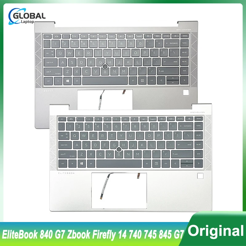 

Original Palmrest for HP EliteBook 840 G7 Zbook Firefly 14 740 745 845 G7 Top Cover Upper Case US Backlit Keyboard M07090-071