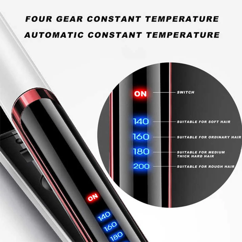Professional Electric Splint Plat 2 In 1 Hair Straightener Curler Professional Hair Salon Flat Iron Anti Scald Hair Straightener 3