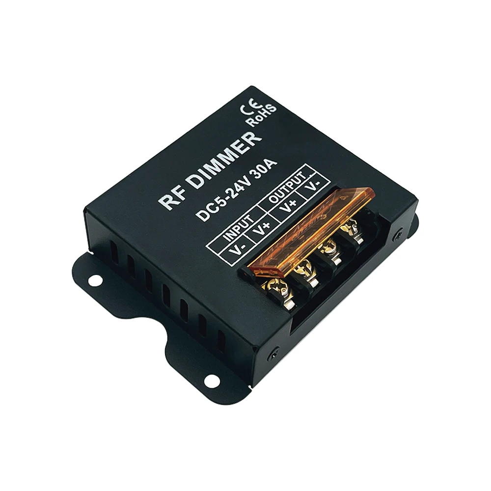 30A LED Dimmer Controller Low Voltage 12-24V with 3 Key RF Wireless Remote Control for LED Single Color Lighting String Strip led strip controller led dimmer controller led string dimmer