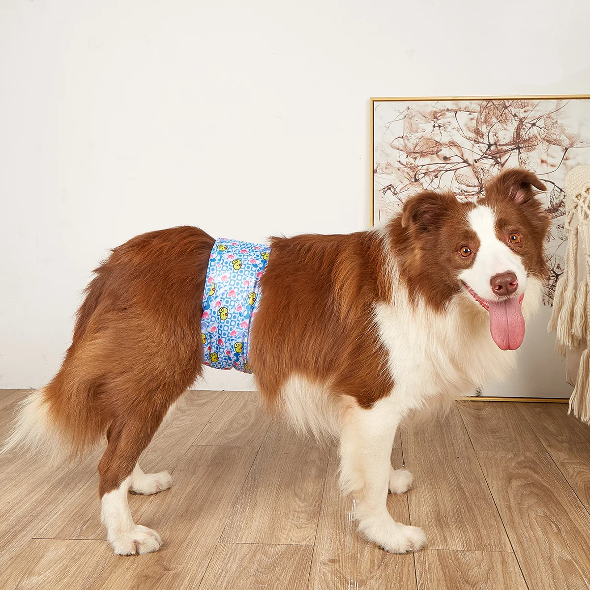 Dog Belly Band Cartoon Reusable Animals Pet Dog Male Physiological Pant Adjustable Sanitary Underwear Cotton Diaper Puppy
