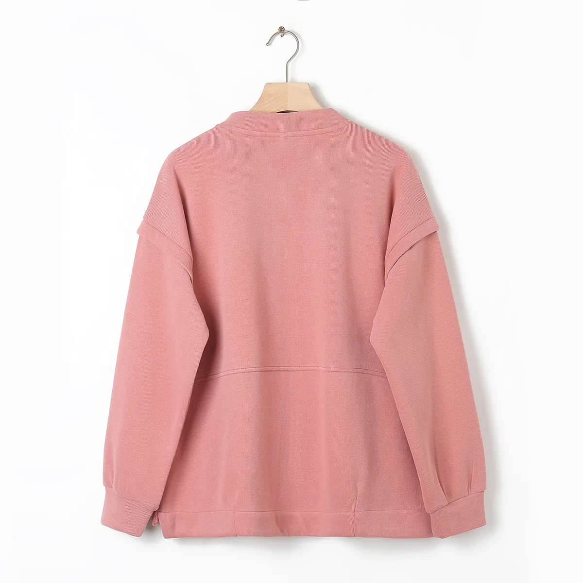 2023 Autumn Clothes Women Brass Zipper Jacket Plus Size Drop Shoulder Baseball Uniform Loose Casual Solid Color Outewear Curve