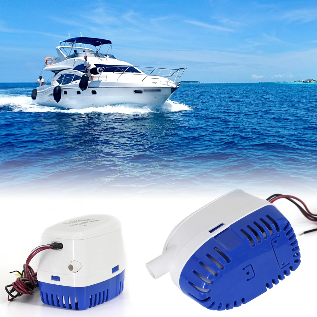 

Boat Bilge Pump Electric Auto Cold Water Pumps with Switch Repairing Outdoor Yacht Boating Dewatering Accessory