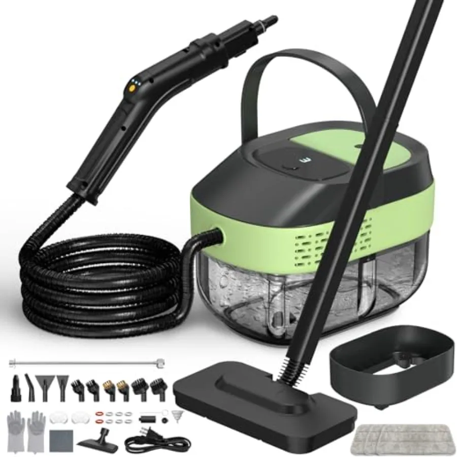 14 IN 1 Steam Mop Cleaner 1.6L Detachable Handheld Steam Cleaner with 37 Accessories 2500W Multipurpose Steamer Cleaning for Ho