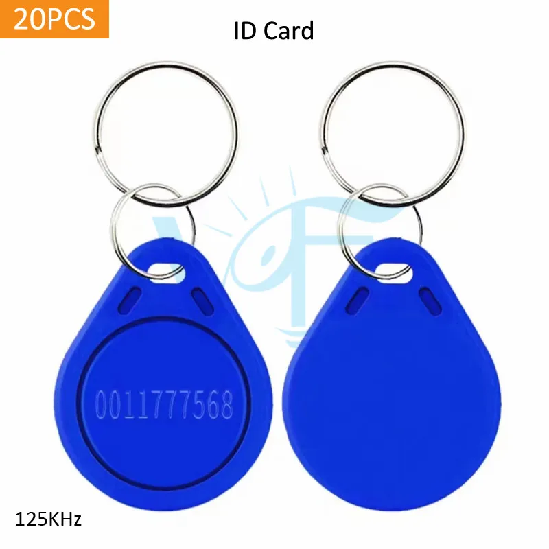 M1 ID Card Keyfobs Tags 20PCS/Lot 125KHz Access Control Key Finder Token Attendance Management Keychain ABS Waterproof Non-copy