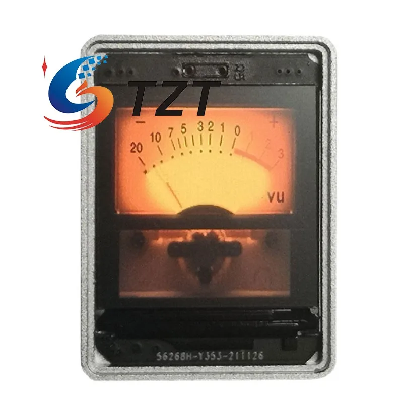 Tzt Geektone Voice Gauge 1.3 "Plug-In/Ricaricabile A Controllo Vocale Vu Meter Rhythm Light Guscio In Lega Di Alluminio Argento