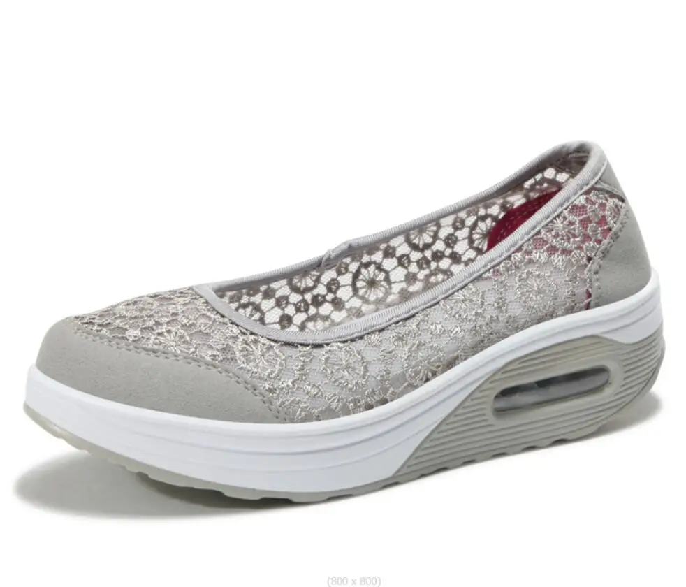 Women Shoes Breathable Flats Elastic Flat Shoes For Women Hollow out comfortable casual shoes Summer Footwear Lightweight Shoes