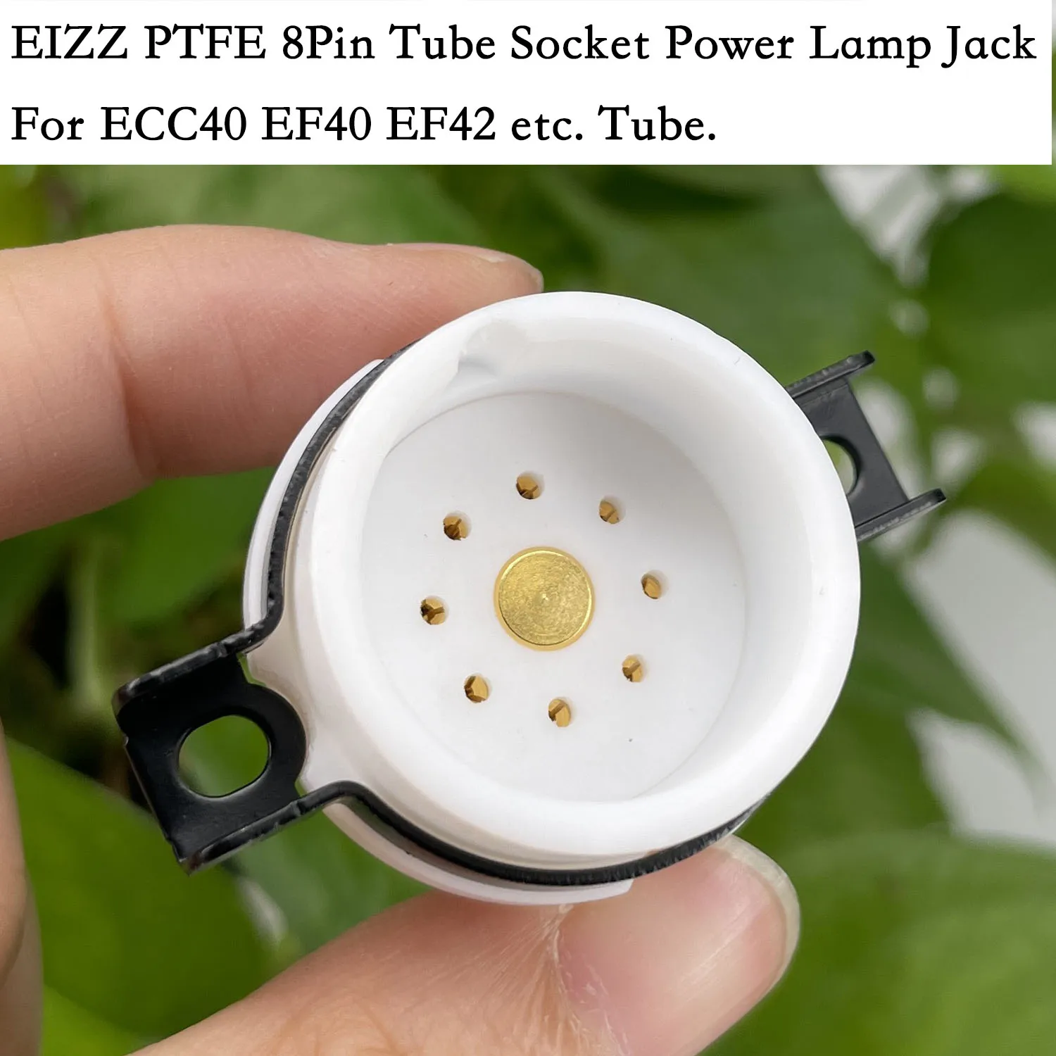 1PC EIZZ 8pin Tube Socket ECC40 Valve Base Power Lamp Jack For Audio Amplifier Hifi ECC40 EF40 EF42 Vintage Tube