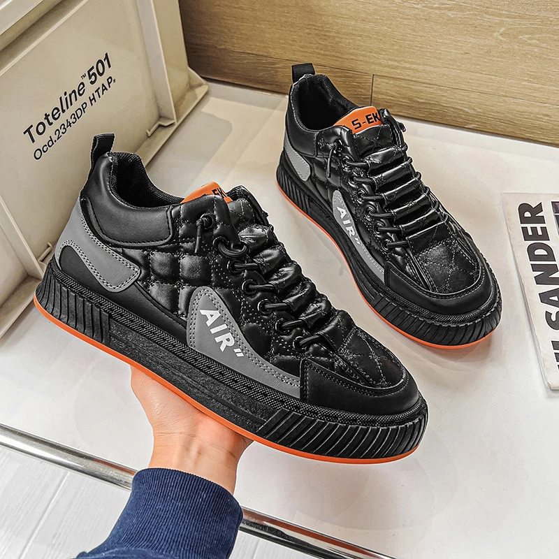 Men Shoes Sneakers Trend Casual Italian Breathable Leisure Male Sneakers Non-slip Footwear Men Vulcanized Flats Slip-on Shoes