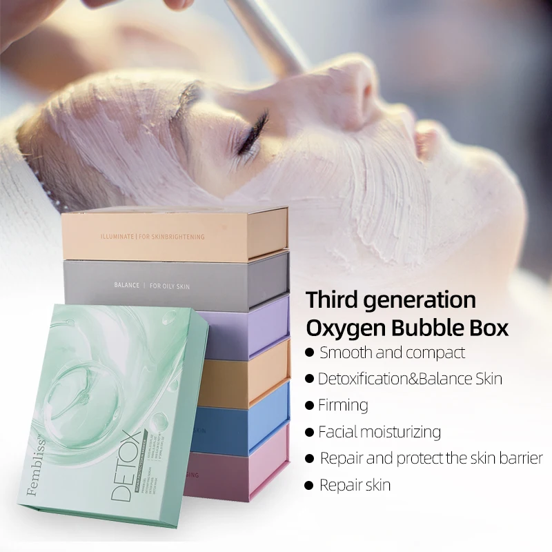 Oxygen Kit Gel Small Bubble Oxygen Pods Facial Tightening Shiny And Exfoliation gel For Co2 Bubble Facial Machine for Face Spa