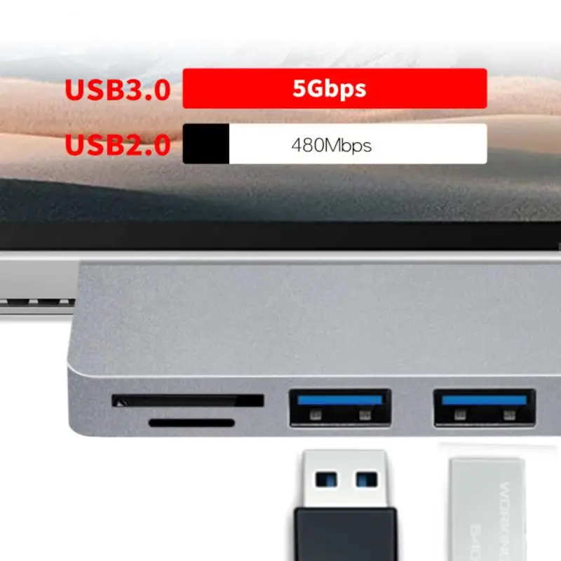 Docking Station Usb Hub3.0 Per Docking Station Per Lettore Di Schede Ad Alta Velocità Surface 8 Per Lettore Di Schede Sd/Tf Per Surface 7
