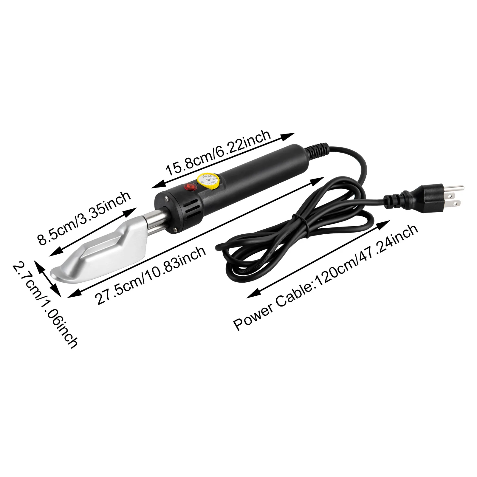 120W Mini Iron 122-662 ℉ Adjustable Temperature Easy to Clean Aluminum Alloy Portable Mini Electric Iron 4