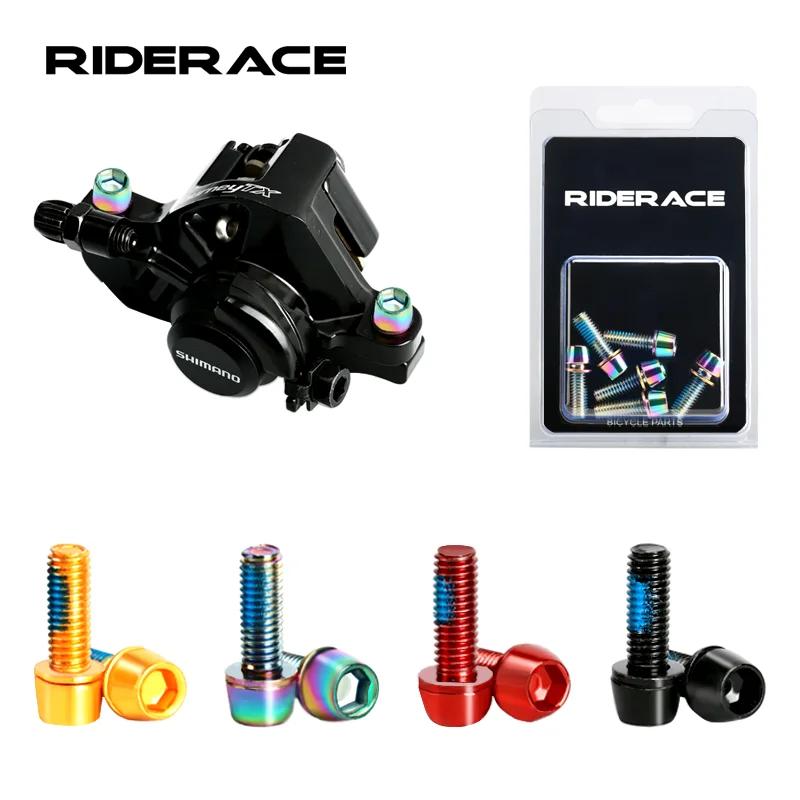 6PcsSetBicycleDiscBrakeCaliperBoltClampFixedScrewsM618mmStainlessSteelMountain