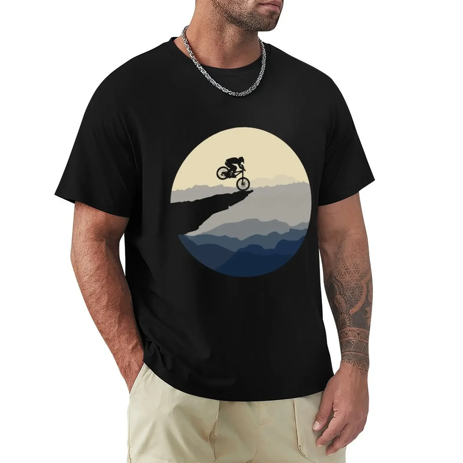 

MTB posing on the precipice T-Shirt new edition sublime big and tall t shirts for men