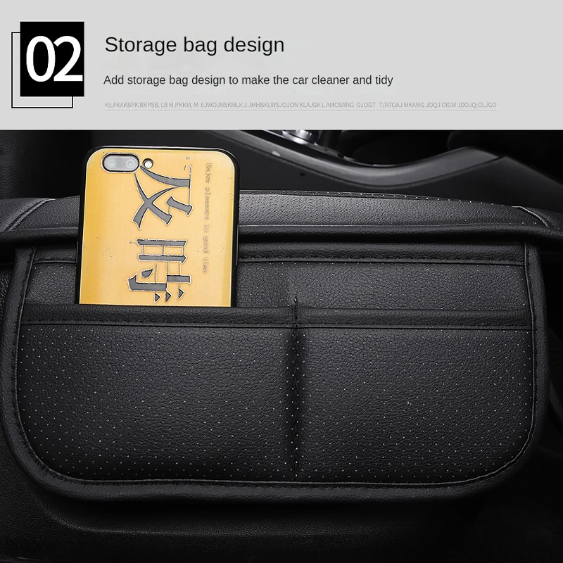 Perforated Leather Car Seat Cushion Breathable and Non-slip Car Seat Cover Suitable for All Seasons