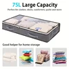 Large Capacity Under Bed Storage Bag Clear Window, Reinforced Handles Foldable Durable Closet Organizer for Blankets Clothing 3
