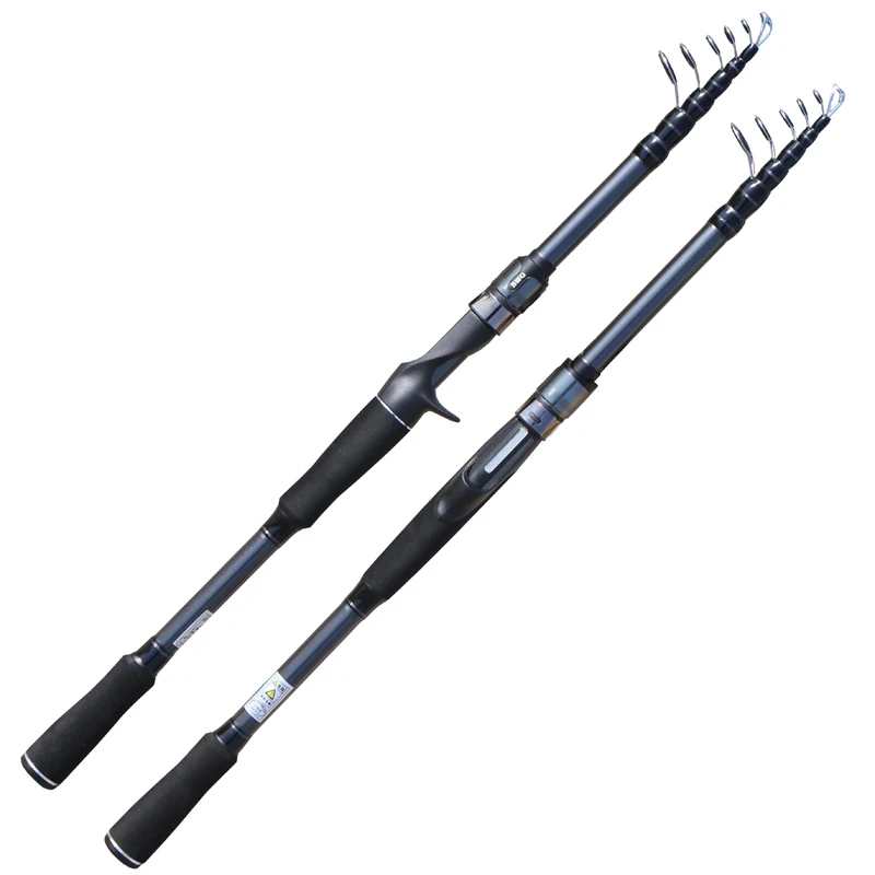 Fishing Rod Ultralight Telescopic Lure Fishing Rod Spinning Casting Carbon Fiber Pole Jigging Bait WT 8g-18g Fast Bass Fishing Rods M Action