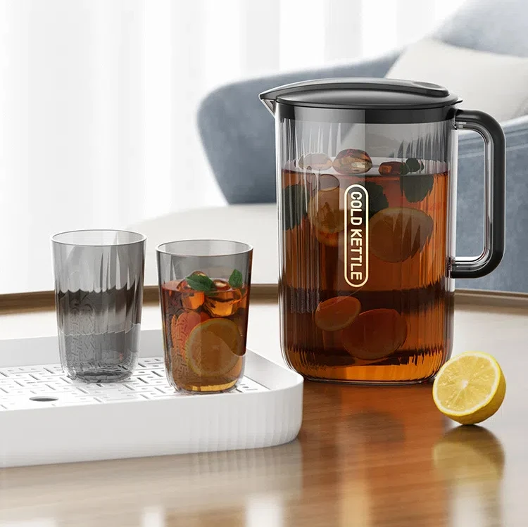 Description Picture 2 of itemWater Pitcher Jug Beverage Pitchers Cold Tea Containers Carafe Kettle Juice Sangria Lemonade Plastic Drinks Fridge Iced Drink