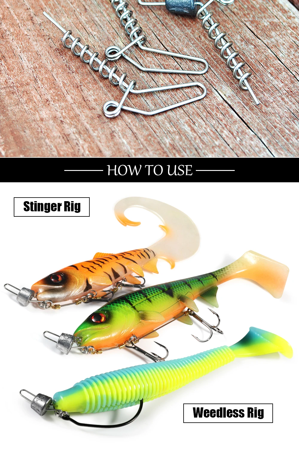 Spinpoler Multi Tiefe Flache Schraube Hecht Keine Rotation System 5g 10g 15g 20g Blei Softbait Curltail Rig Angelausrüstung Zubehör – Detail 7