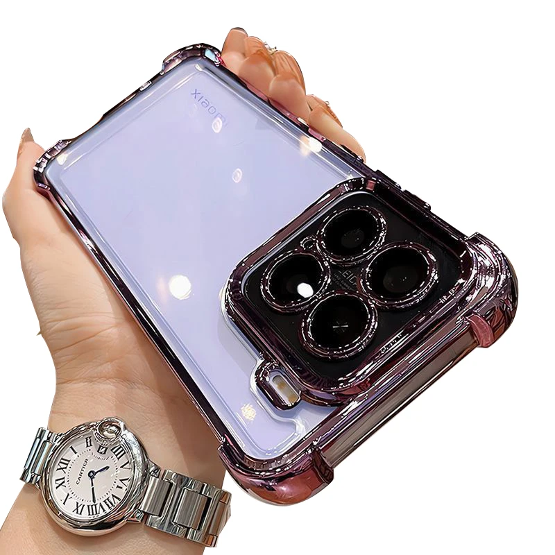 Luxury Shockproof Glitter Plating Silicone Soft Case - Clear and Thin Cover