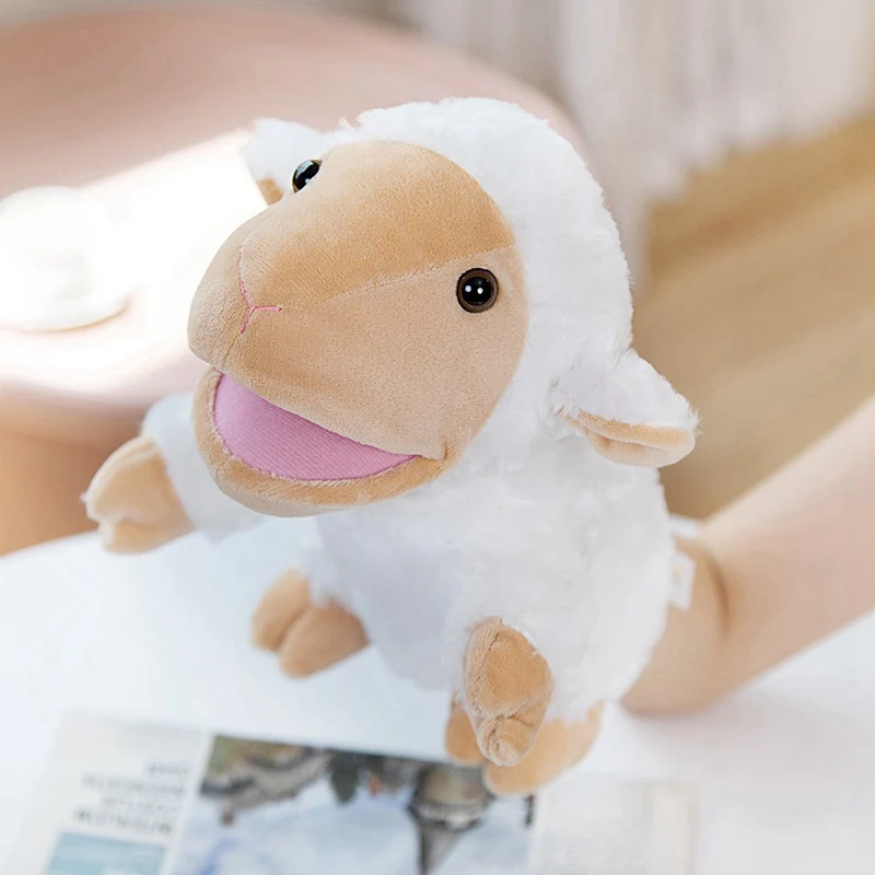 thumbnail image 1 of 30 Styles Stuffed Plush Animals Toys Hand Finger Story Puppet Cute Dolls Educational Babys Duck Lamb Cow Dog Horse Children Gift, 1 of 5